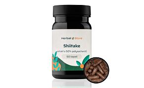 Shiitake kapsle - extrakt s 50% polysacharidů